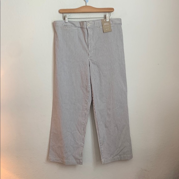 Madewell The Emmett Wide-Leg Crop Pant: Welt Pocket Edition size 32 NWT - Picture 3 of 11